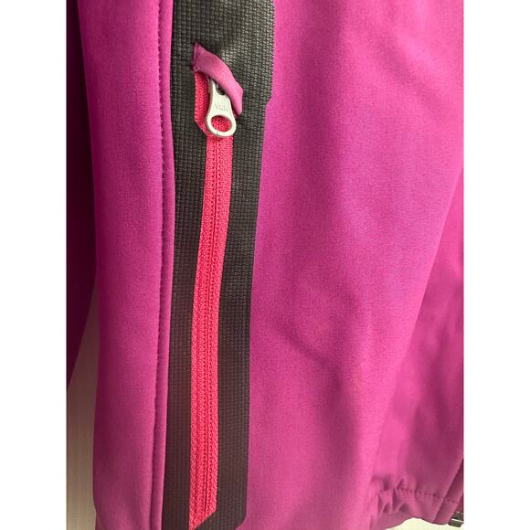 K-Way Kids Pink Drawstring Hoodie Winter Jacket Ocelot Softshell Size 13/14 - Picture 5 of 9